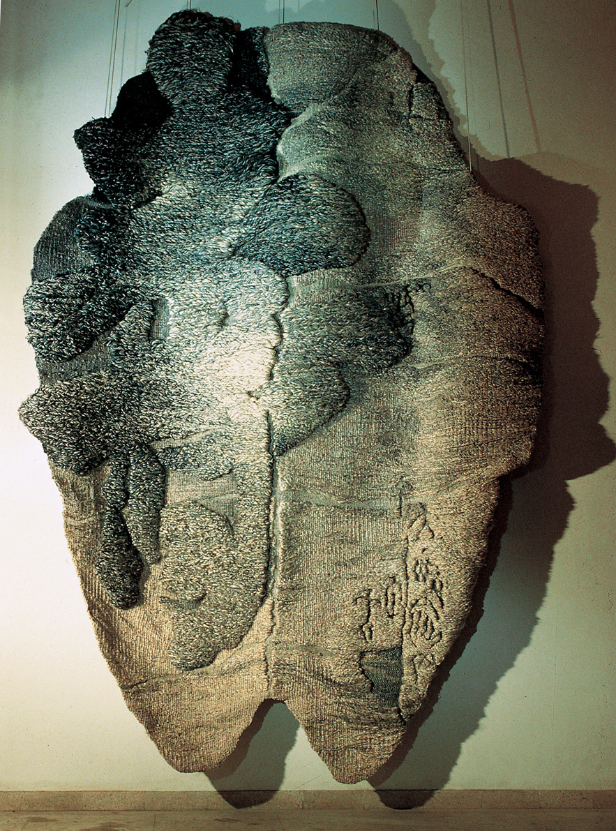 1986/7-8《寿》(合作,朱伟)/ Longevity(Shou) (Collaboration)560×400×17cm,毛、麻、丝Wool,Hemp,Silk,Cotton